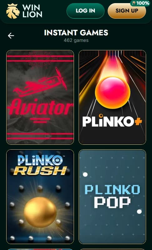 WinLion casino fast games