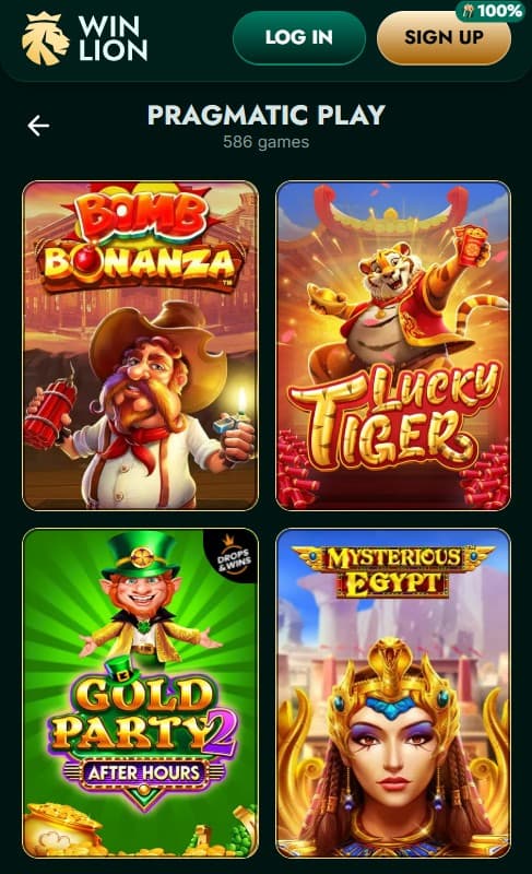 WinLion casino pragmatic play slots